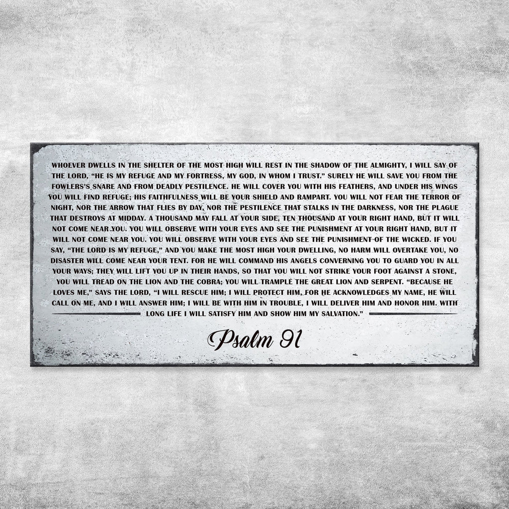 Psalm 91: 'Whoever Dwells in the Shelter of the Most High' Sign - Inspirational Christian Wall Art , Religious Decor